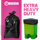 80L Large Extra Strong Waste Bin Bags - Pack of 50